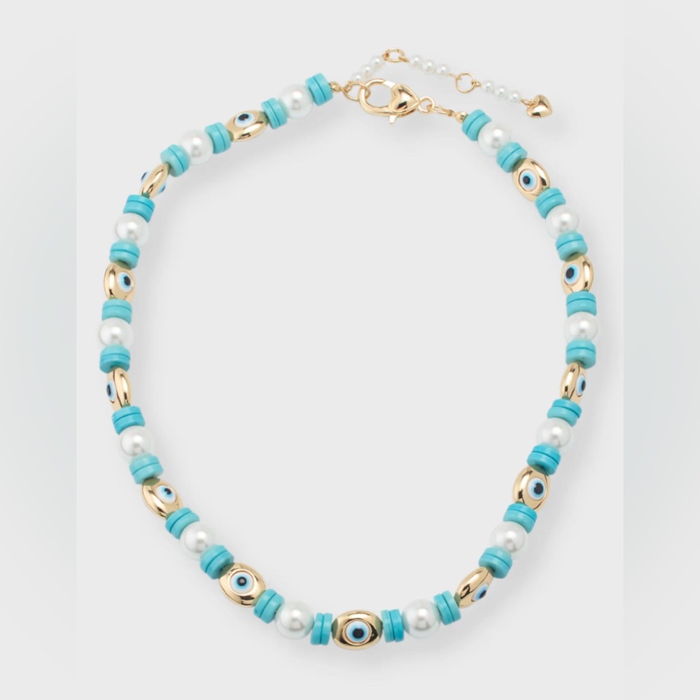 Lindsay beaded necklace, evil eye - Picture 3 of 10